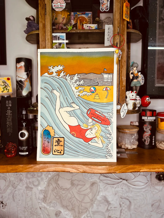 Diving Pamela of Baywatch